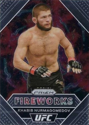 Khabib Nurmagomedov 2021 Panini Prizm UFC Fireworks #18 Black