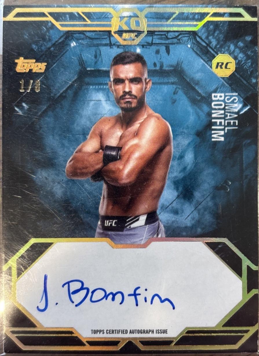 Ismael Bonfim 2025 Topps Knockout UFC Knockout Autographs #KA-IB Gold
