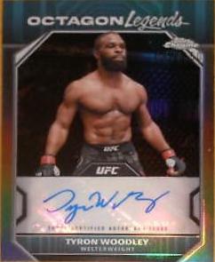 Tyron Woodley 2024 Topps Chrome UFC Octagon Legends Autographs #OLA-TWO Refractor
