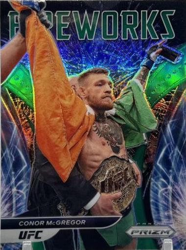 Conor McGregor 2022 Panini Prizm UFC Fireworks #21 Green