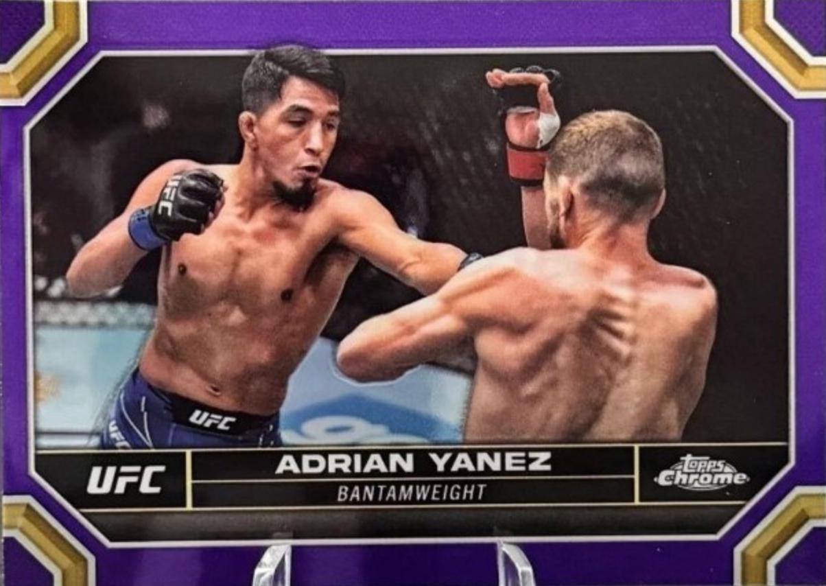 Adrian Yanez 2024 Topps Chrome UFC Base #2 Purple Refractor