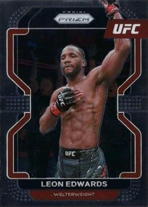 Leon Edwards 2022 Panini Prizm UFC Base #108 Black Shimmer