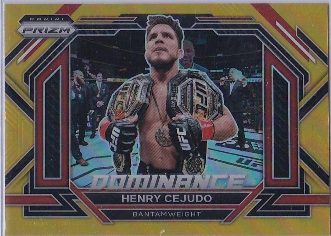 Henry Cejudo 2023 Panini Prizm UFC Dominance #8 Gold