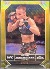 Rose Namajunas 2024 Topps Chrome UFC Base #169 Gold Refractor