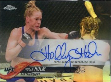 Holly Holm 2018 Topps Chrome UFC Fighter Autographs #FA-HH Green