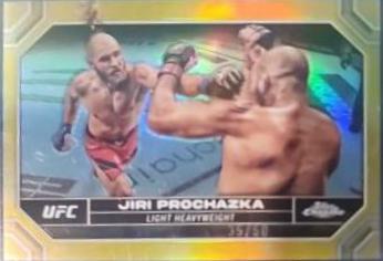 Jiri Prochazka 2024 Topps Chrome UFC Base #95 Gold Refractor