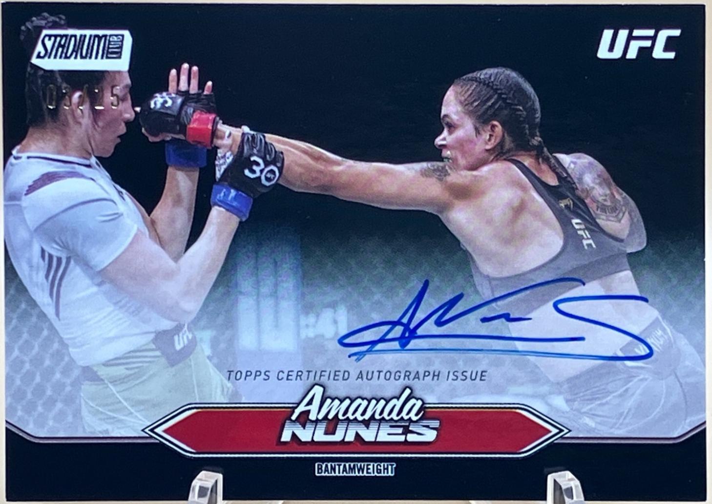 Amanda Nunes 2025 Topps Stadium Club UFC Base Autographs #BCA-ANS Black