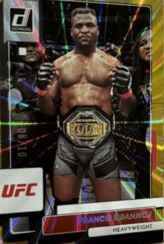 Francis Ngannou 2023 Panini Donruss UFC Base #190 Gold Laser