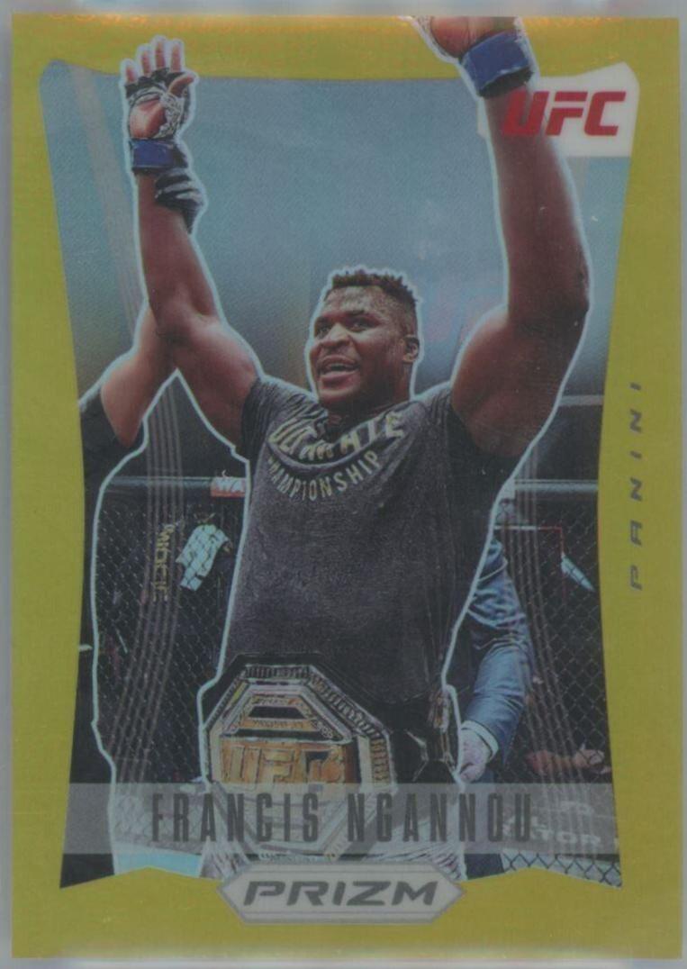Francis Ngannou 2022 Panini Prizm UFC Prizm Flashback #12 Gold