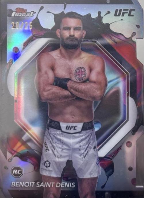 Benoit Saint Denis 2024 Topps Finest UFC Base Rare #243 Die-Cut Refractor