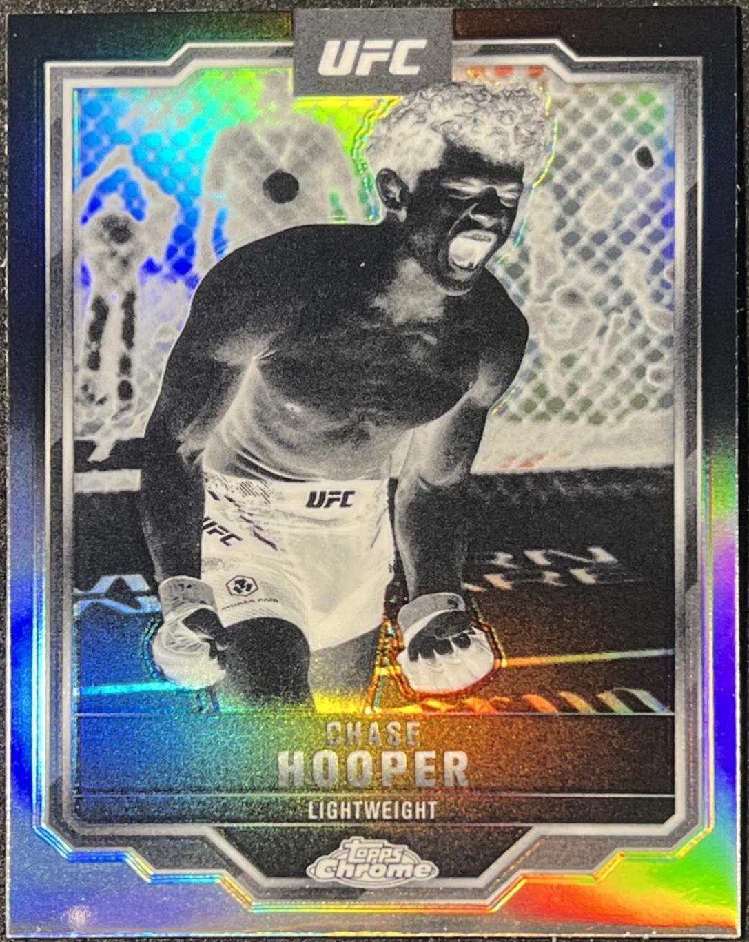 Chase Hooper 2025 Topps Chrome UFC Base #17 Negative Refractor