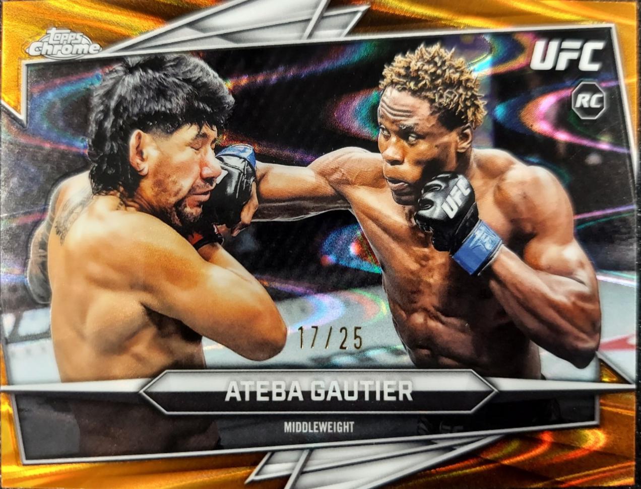 Ateba Gautier 2026 Topps Chrome UFC Base #7 Orange Ray Wave Refractor