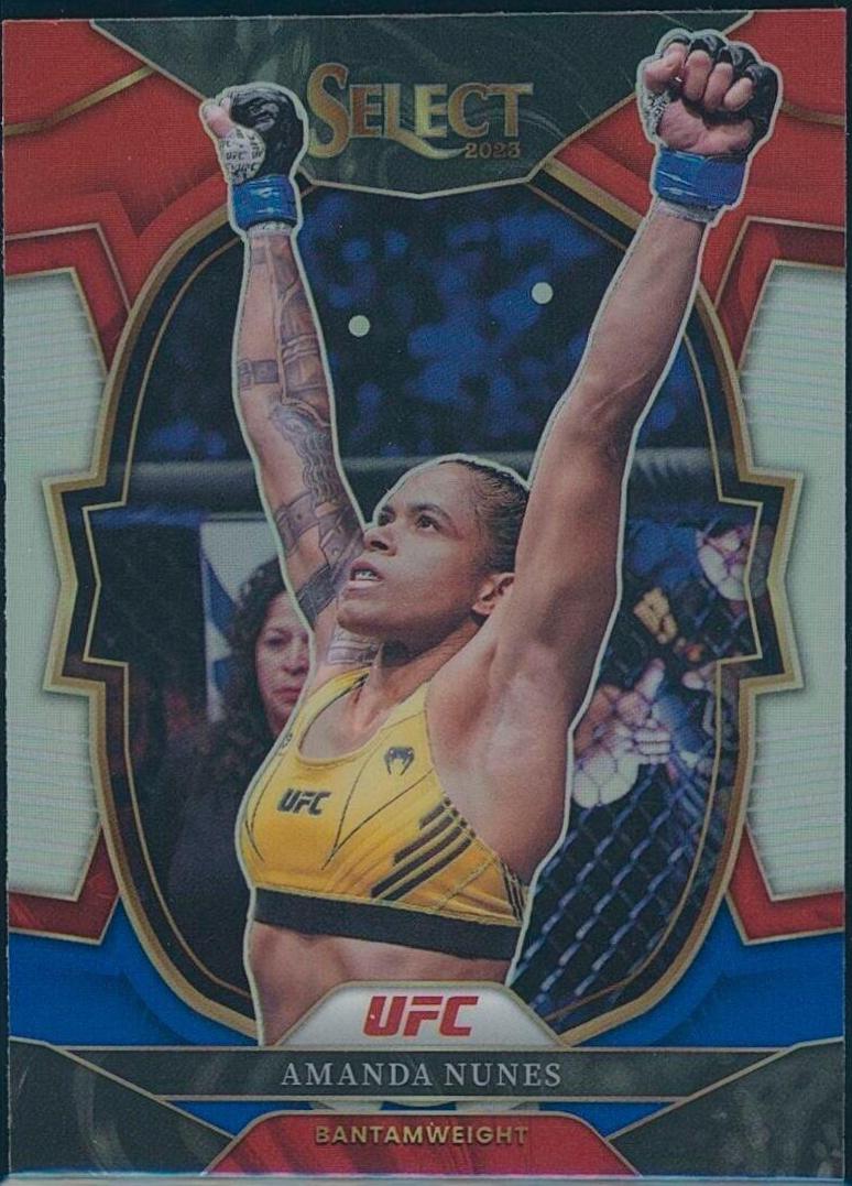 Amanda Nunes 2023 Panini Select UFC Concourse #78 Red Blue Prizm