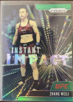 Zhang Weili 2021 Panini Prizm UFC Instant Impact #18 Green Pulsar