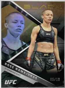 Rose Namajunas 2022 Panini Chronicles UFC Base Black #214 Gold