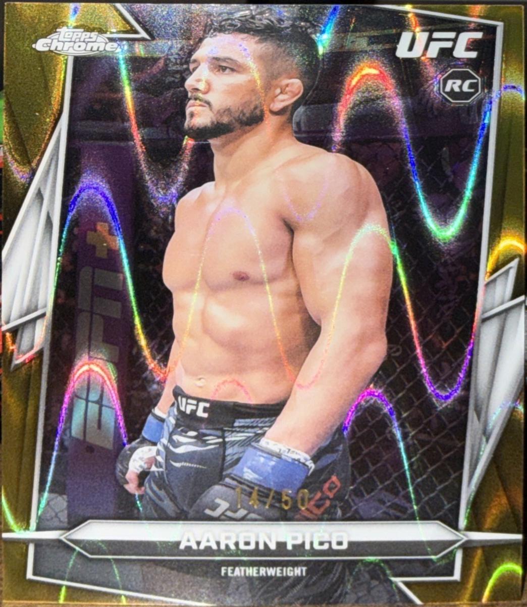 Aaron Pico 2026 Topps Chrome UFC Base #88 Gold Ray Wave Refractor