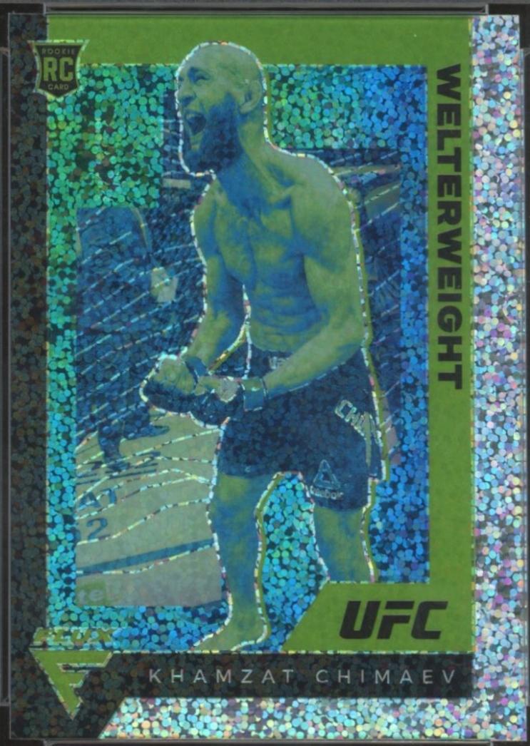 Khamzat Chimaev 2021 Panini Chronicles UFC Base Flux #251 White Sparkle