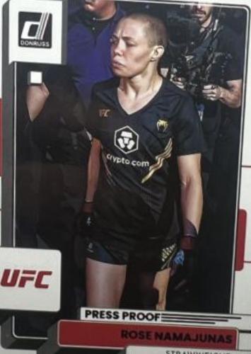 Rose Namajunas 2023 Panini Donruss UFC Base #197 Press Proof Purple