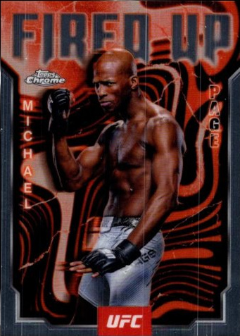 Michael Page 2025 Topps Chrome UFC Fired Up #FUP-5 Red Refractor