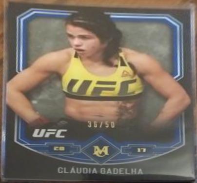 Claudia Gadelha 2017 Topps Museum Collection UFC Base #39 Sapphire