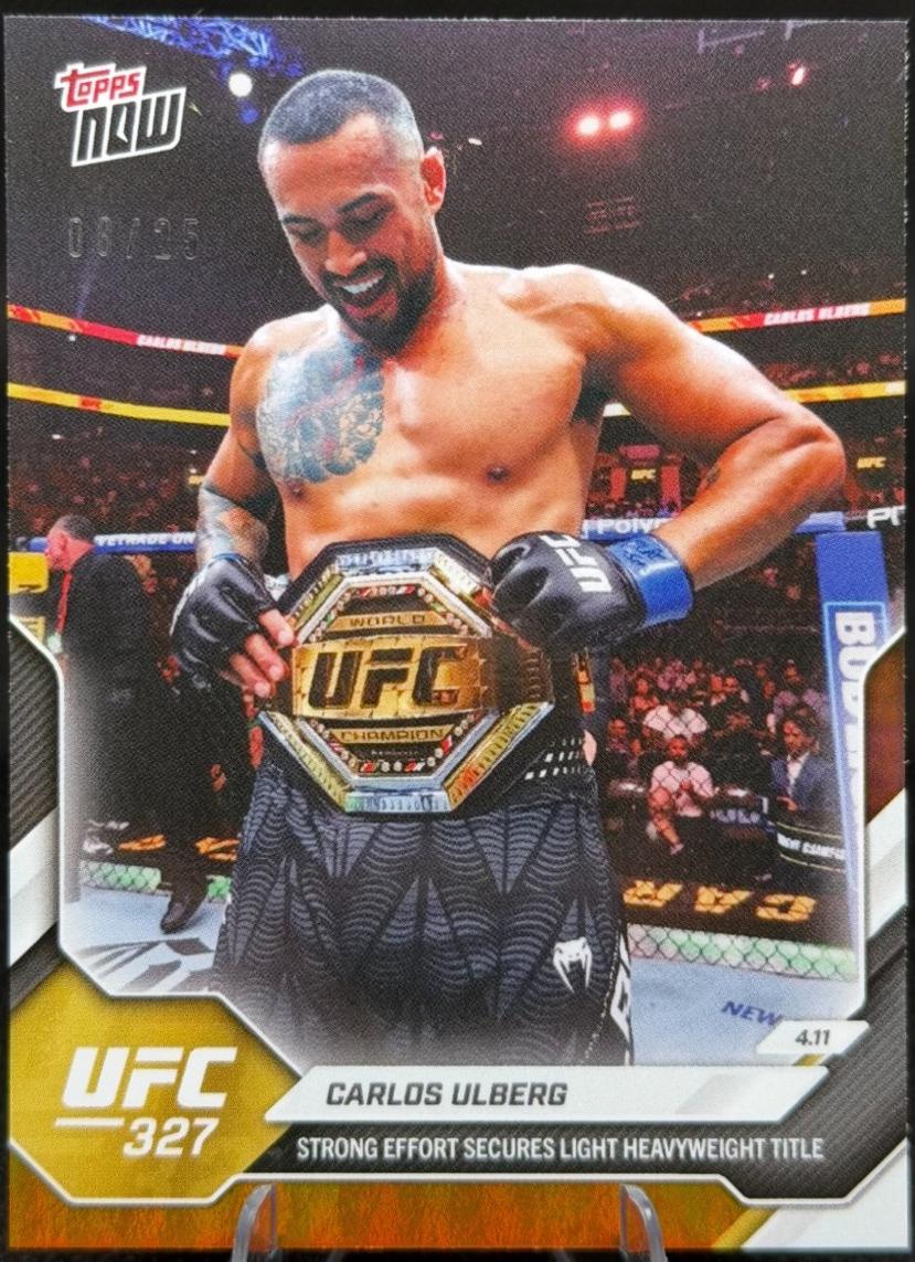 Carlos Ulberg Topps Now UFC Base #12 Orange Foil