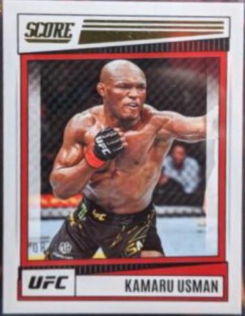 Kamaru Usman 2022 Panini Chronicles UFC Base Score #195 Gold