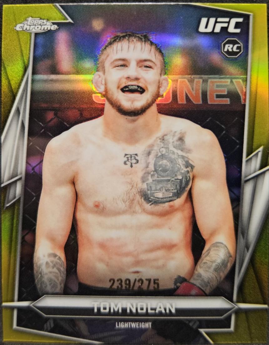Tom Nolan 2026 Topps Chrome UFC Base #113 Yellow Refractor