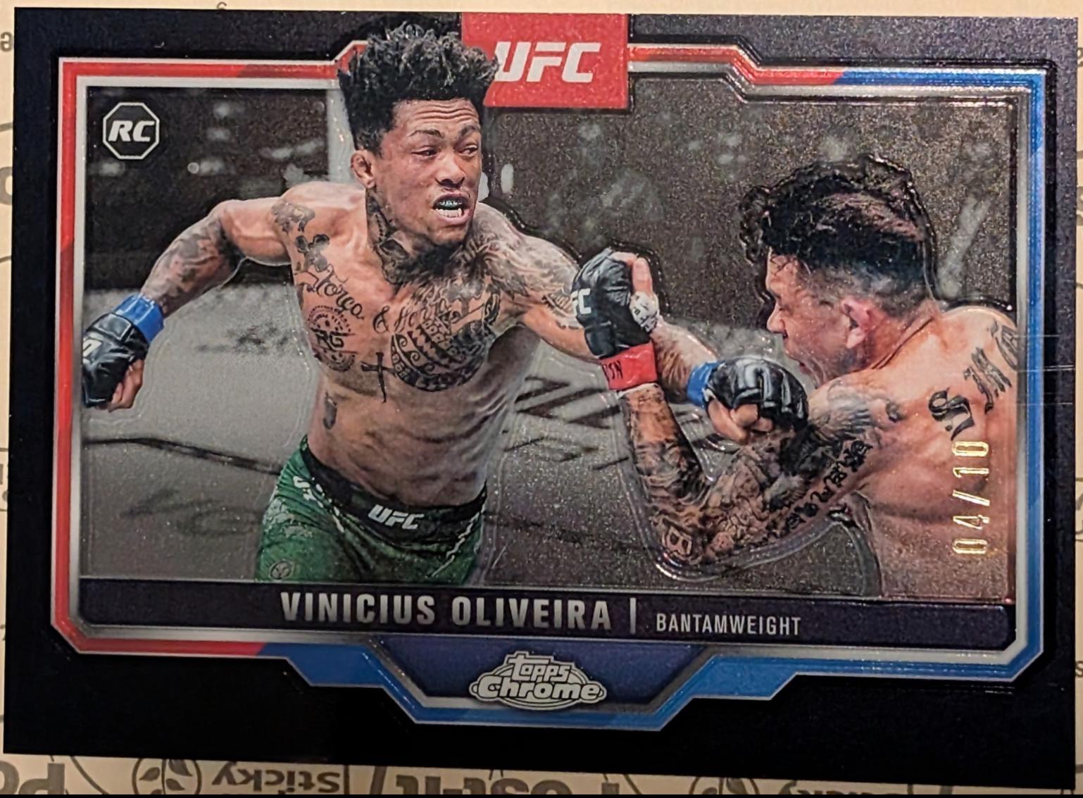 Vinicius Oliveira 2025 Topps Chrome UFC Base #9 Black Refractor
