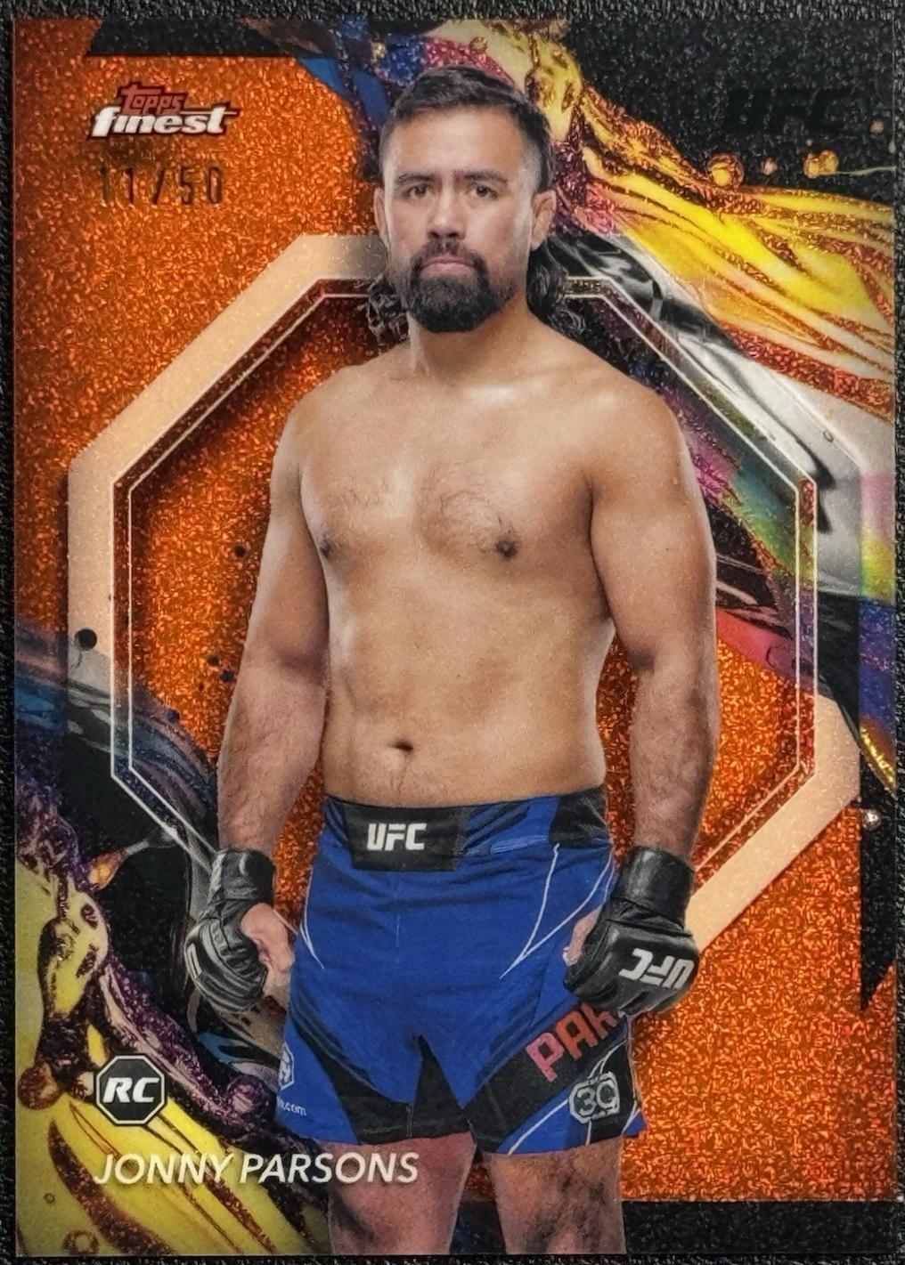 Jonny Parsons 2024 Topps Finest UFC Base Uncommon #109 Tangerine Glitter Refractor