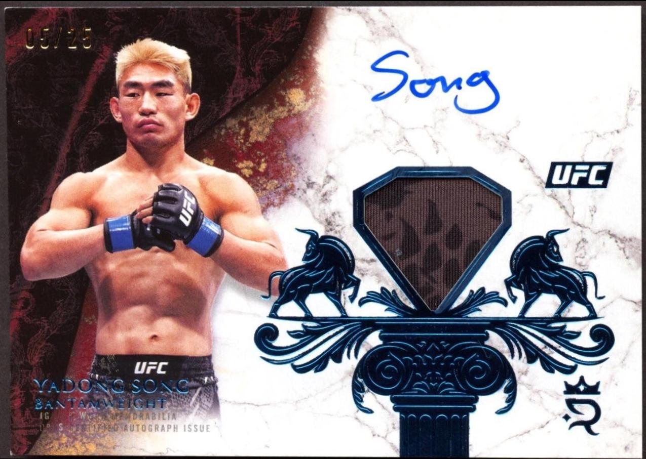 Song Yadong 2025 Topps Royalty UFC Royalty Relic Signatures #RYR-YS Blue