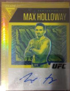 Max Holloway 2021 Panini Chronicles UFC Flux Auto #17 Gold