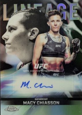 Macy Chiasson 2026 Topps Chrome UFC Chrome Lineage Autographs #CCA-MA Purple Geometric Refractor