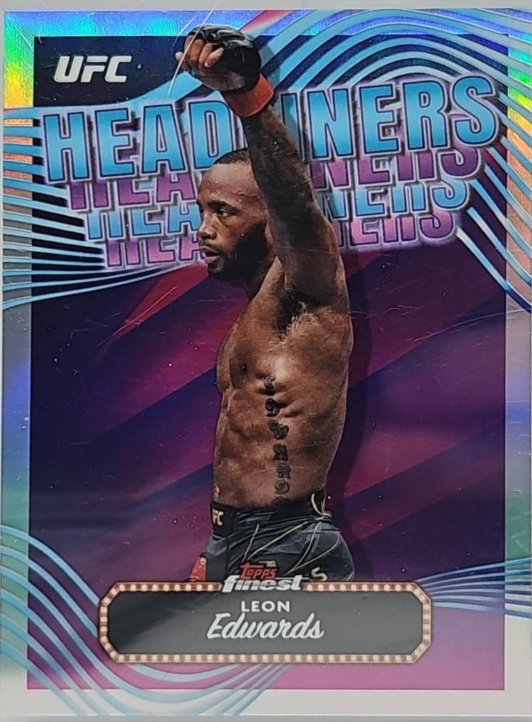 Leon Edwards 2024 Topps Finest UFC Headliners #HDL-4 Refractor