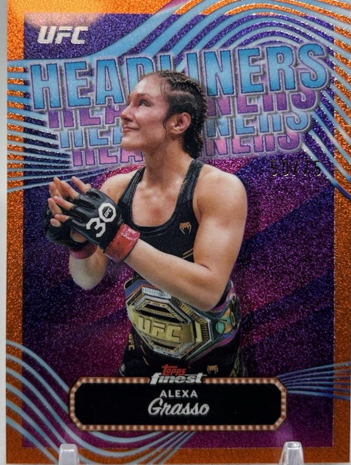 Alexa Grasso 2024 Topps Finest UFC Headliners #HDL-12 Tangerine Glitter Refractor
