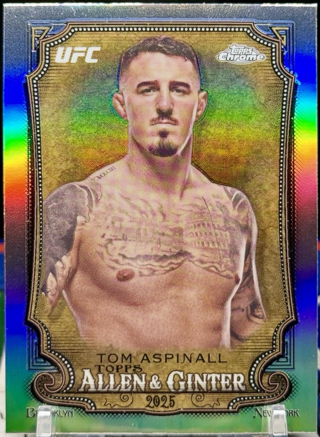 Tom Aspinall 2025 Topps Chrome UFC Allen & Ginter #AAG-18 Refractor