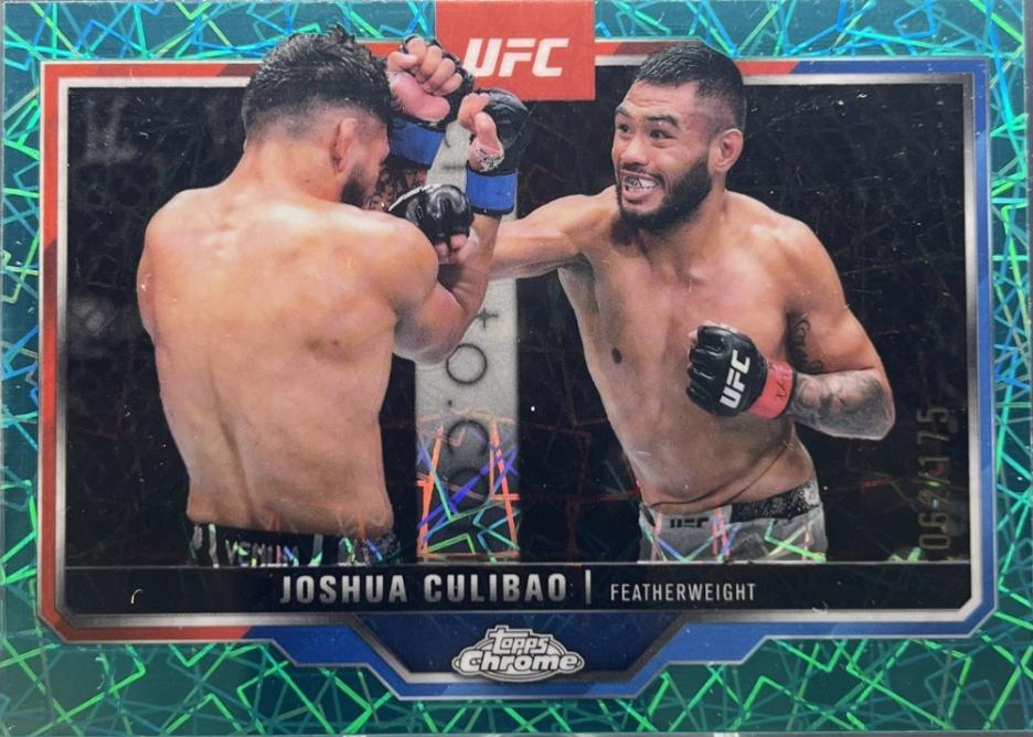 Joshua Culibao 2025 Topps Chrome UFC Base #73 Teal Lazer Refractor