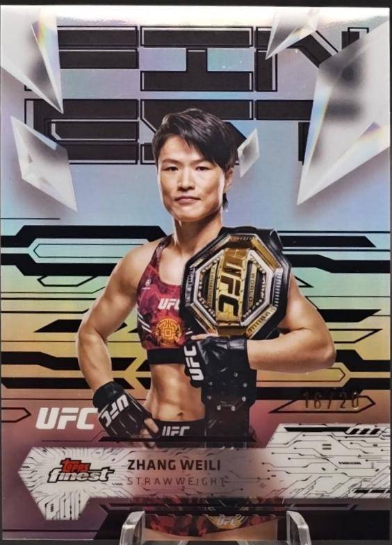 Zhang Weili 2025 Topps Finest UFC Base Uncommon #194 Black Refractor