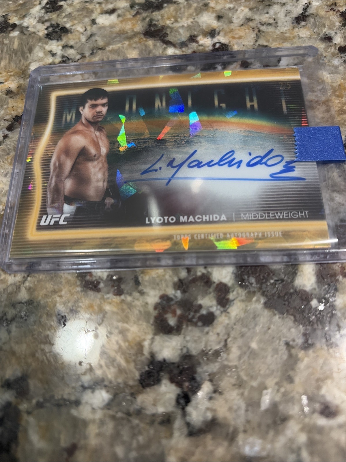 Lyoto Machida 2025 Topps Midnight UFC Horizon Signatures #HNS-LM Black Light