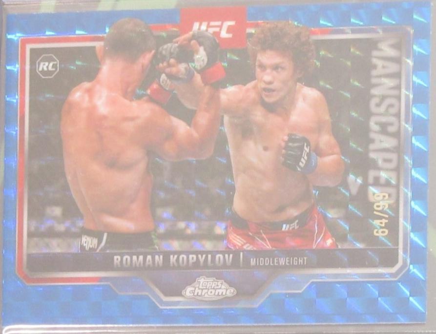 Roman Kopylov 2025 Topps Chrome UFC Base #66 Blue Geometric Refractor