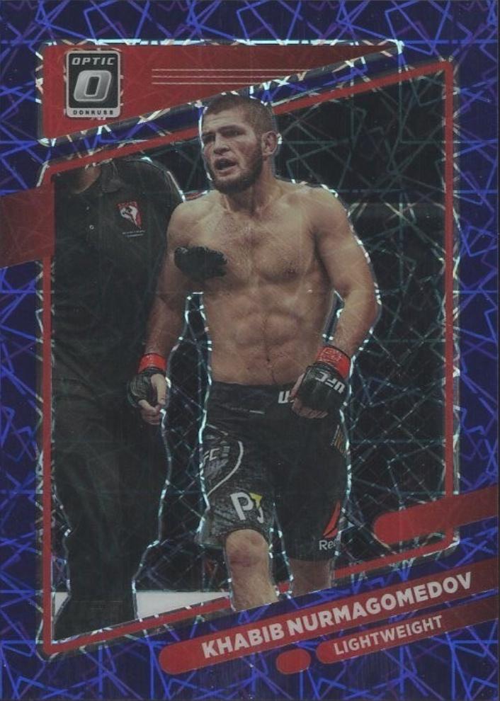 Khabib Nurmagomedov 2022 Panini Donruss Optic UFC Base #67 Purple Velocity