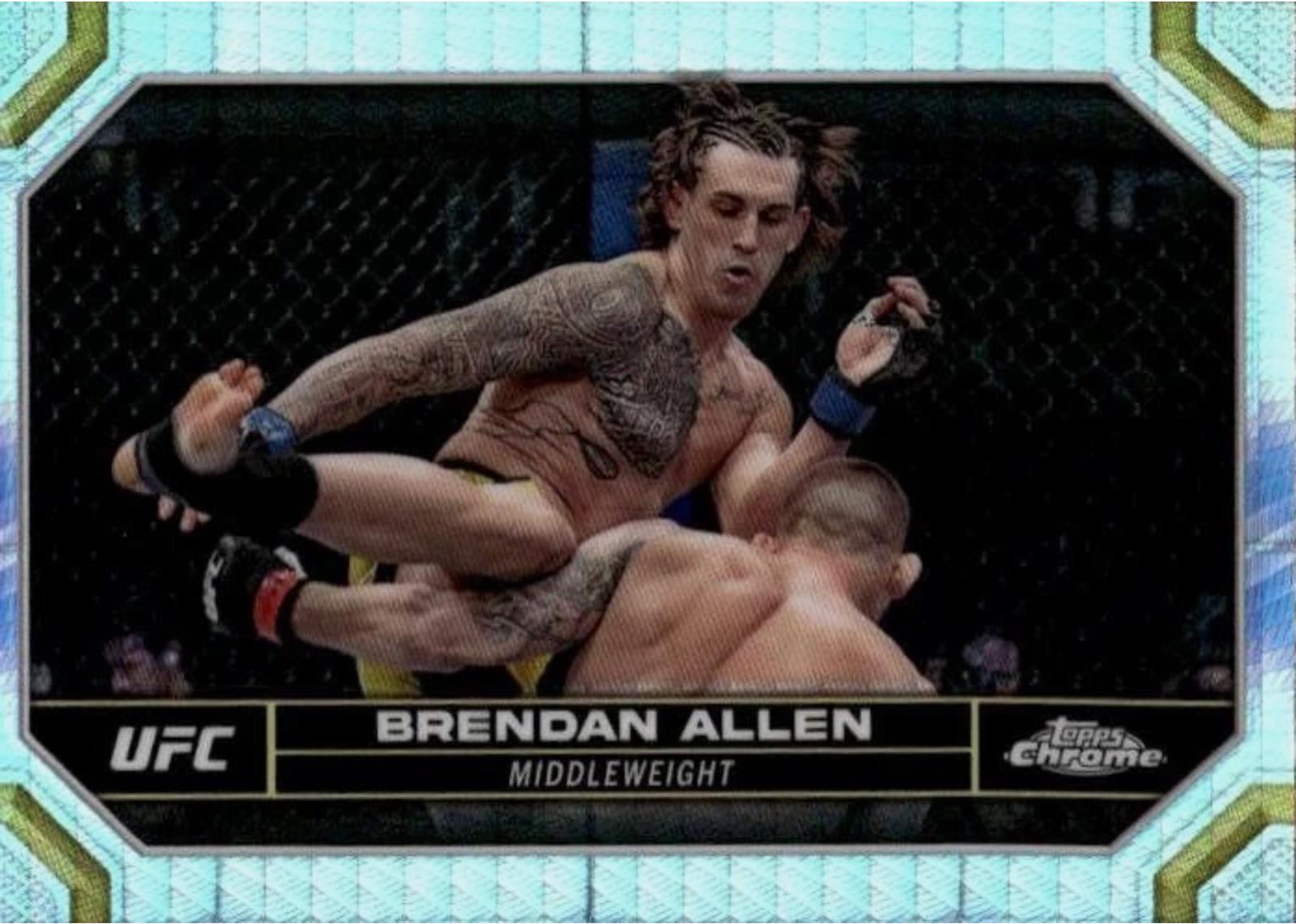 Brendan Allen 2024 Topps Chrome UFC Base #32 Prism Refractor