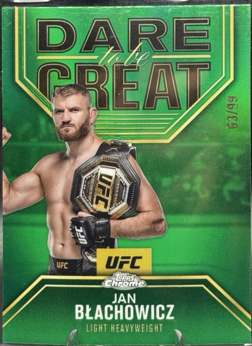 Jan Błachowicz 2025 Topps Chrome UFC Dare to Be Great #DBG-7 Green Refractor