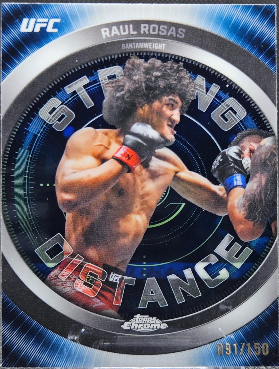 Raul Rosas 2026 Topps Chrome UFC Striking Distance #SD-2 Blue Refractor