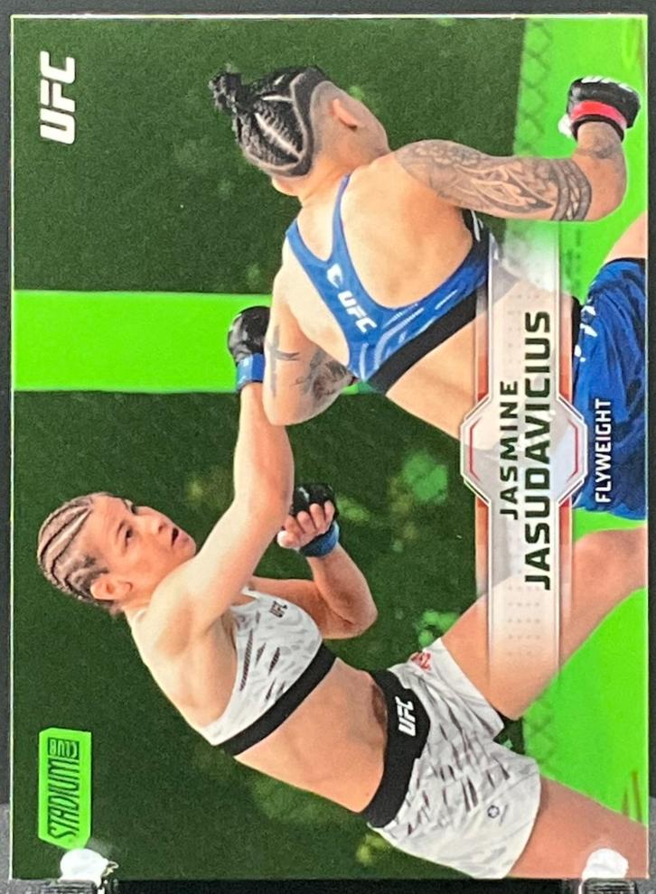 Jasmine Jasudavicius 2026 Topps Stadium Club UFC Base #96 Lime Green