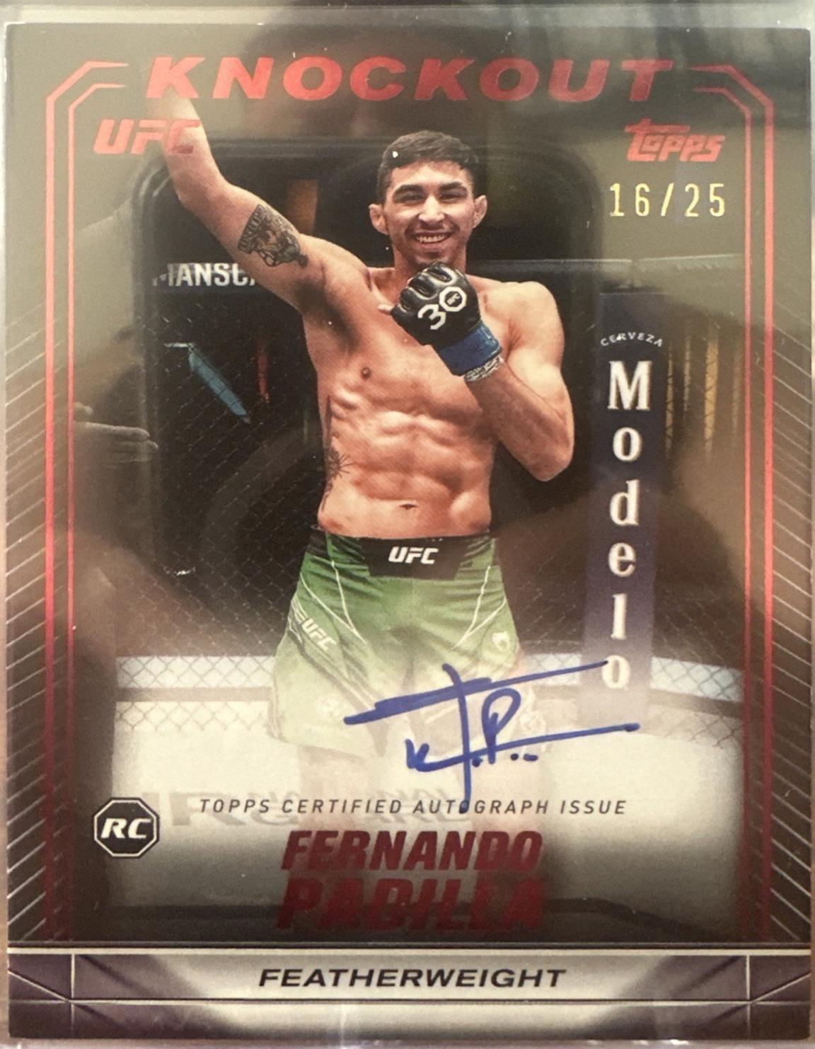 Fernando Padilla 2024 Topps Knockout UFC Knockout Autographs #KNA-FPA Red