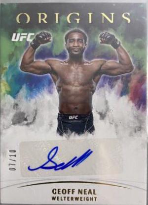 Geoff Neal 2022 Panini Chronicles UFC Origins Autographs #34 Gold