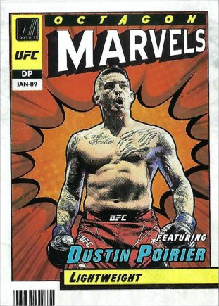 Dustin Poirier 2022 Panini Donruss UFC Octagon Marvels #8 Press Proof Gold