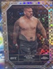 Justin Tafa 2024 Topps Chrome UFC Base #105 X-Fractor