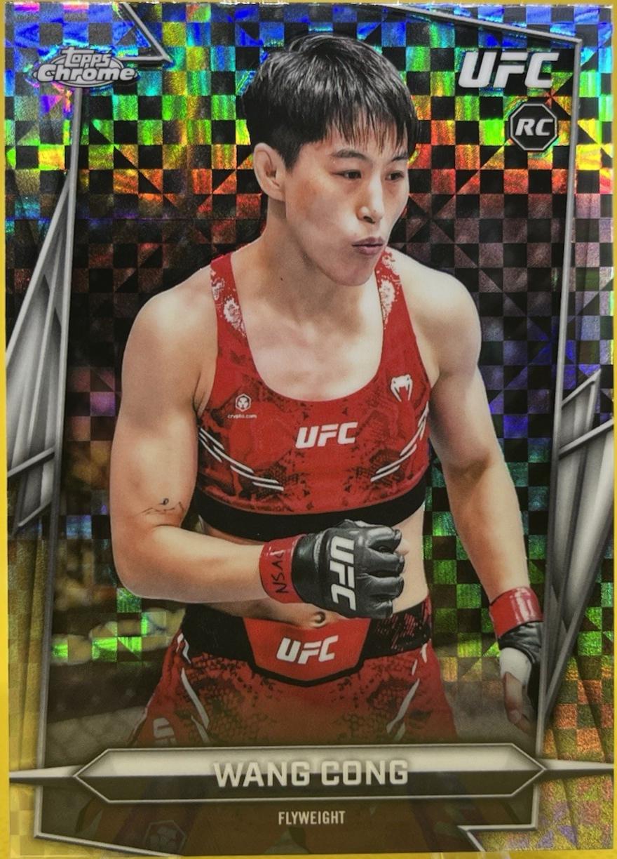 Wang Cong 2026 Topps Chrome UFC Base #13 X-fractor