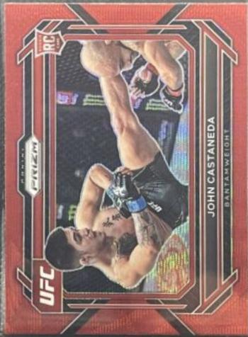 John Castaneda 2023 Panini Prizm UFC Base #64 Ruby Wave